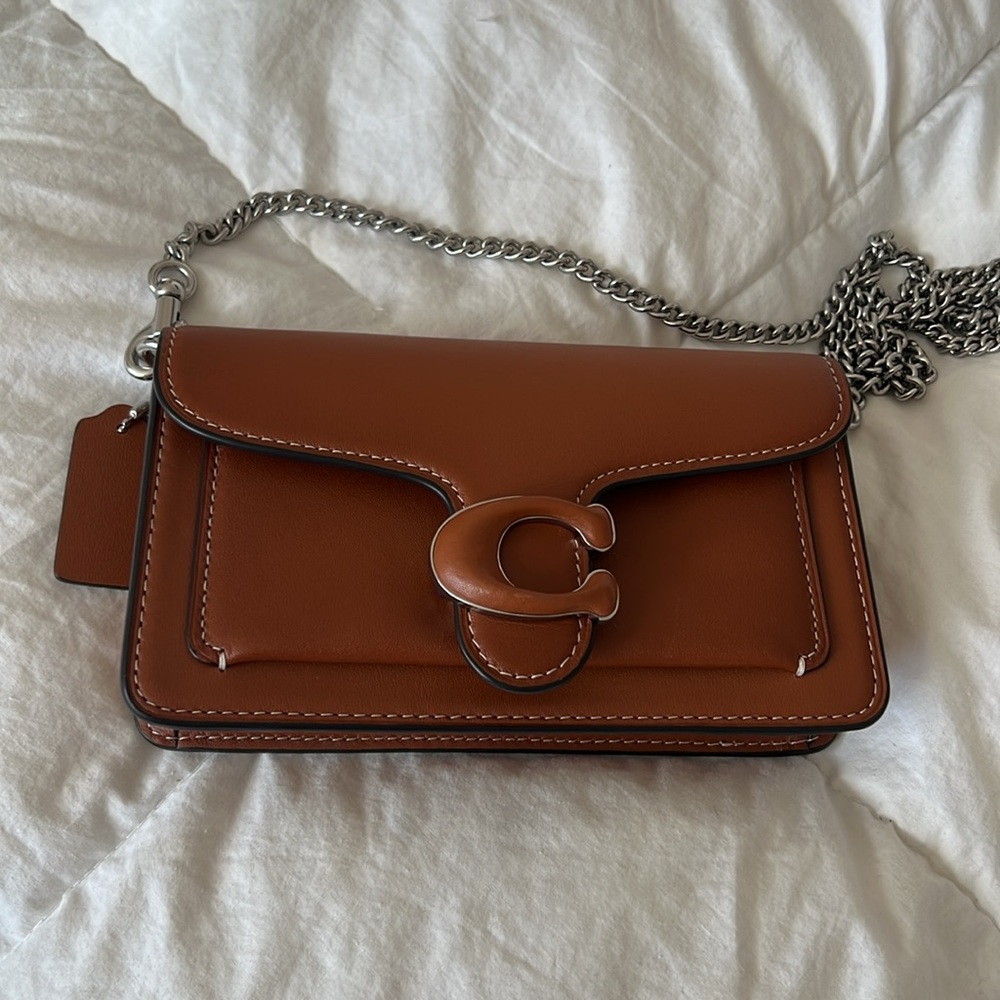Coach burnished amber Tabby Wristlet